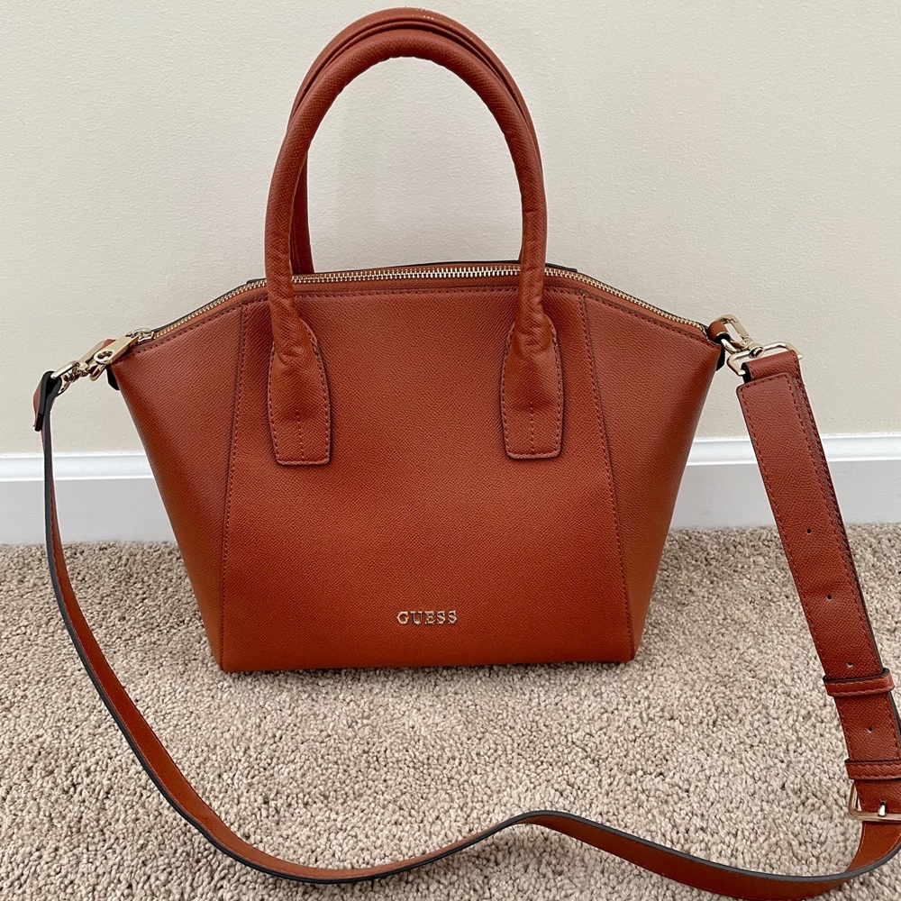 GUESS Cognac Tote with Strap